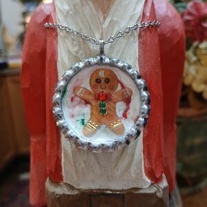 Gingerbread Pendant Necklace